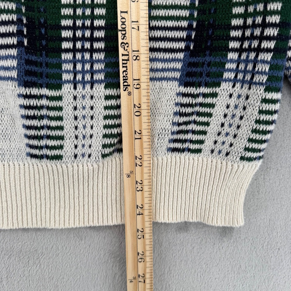 Vintage Pendleton Mens Plaid Cotton Knit Crewneck Sweater Made in USA‎ Size L - Picture 11 of 12
